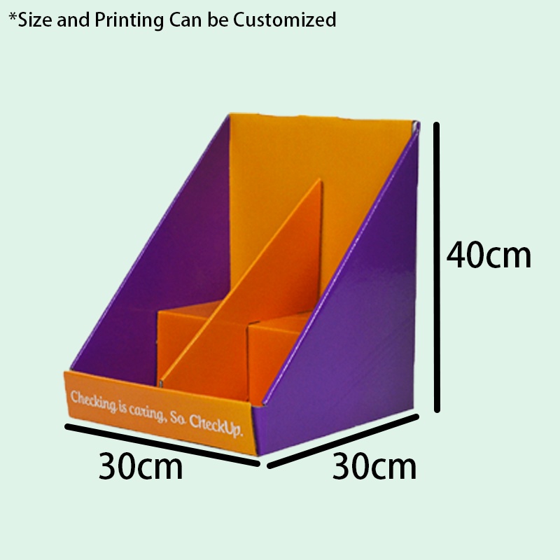 Corrugated Counter Top Display Boxes with 4 Dividers for Pet Food-Holidaypac