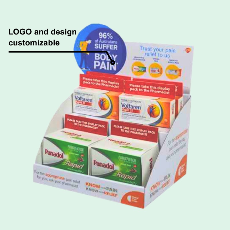 Custom Counter Display Stands For Medicines with Tier-Holidaypac