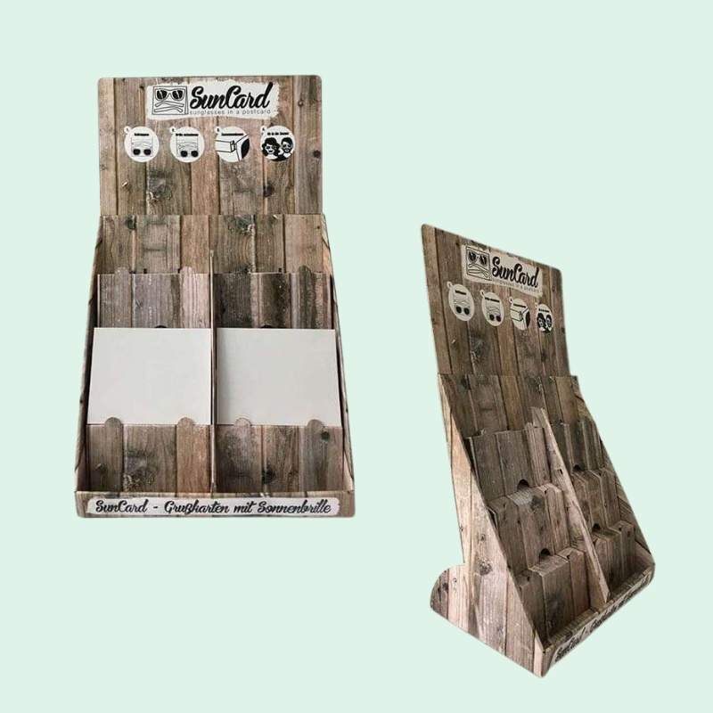 Custom Multi-layer Cardboard Greeting Card Display Stand-Holidaypac