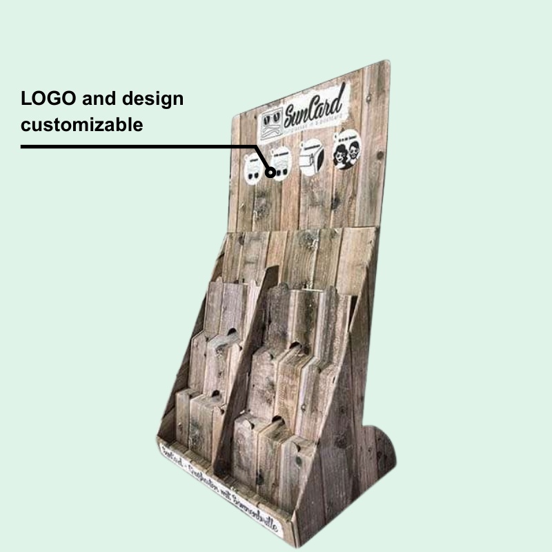 Custom Multi-layer Cardboard Greeting Card Display Stand-Holidaypac