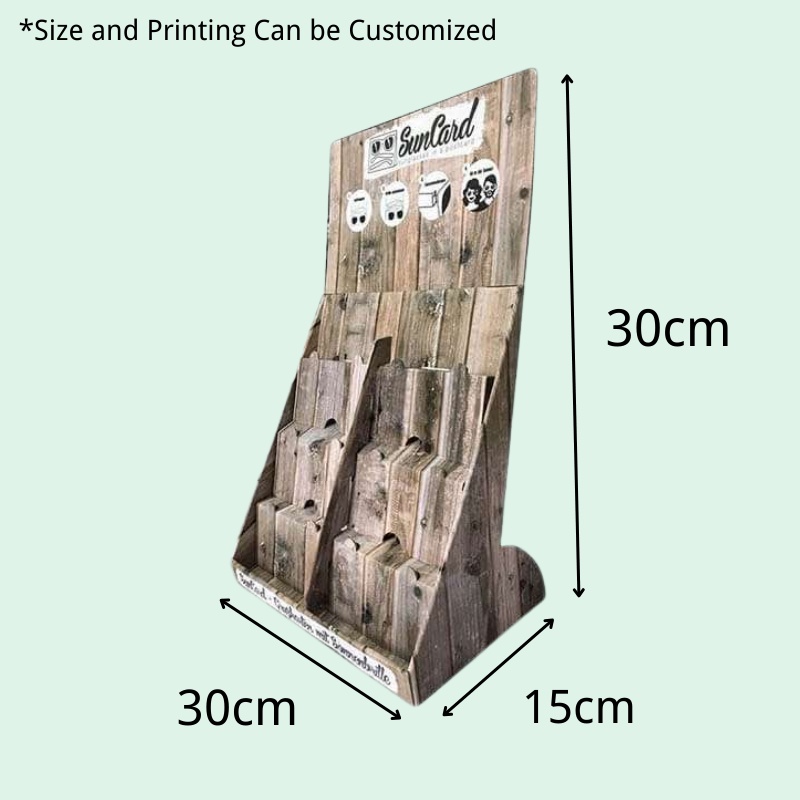 Custom Multi-layer Cardboard Greeting Card Display Stand-Holidaypac