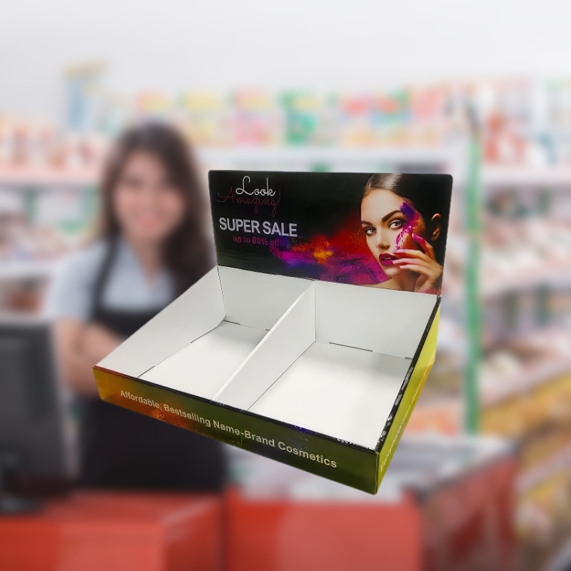 Custom Cosmetic Cardboard Small Template Pop Up Display Boxes-Holidaypac
