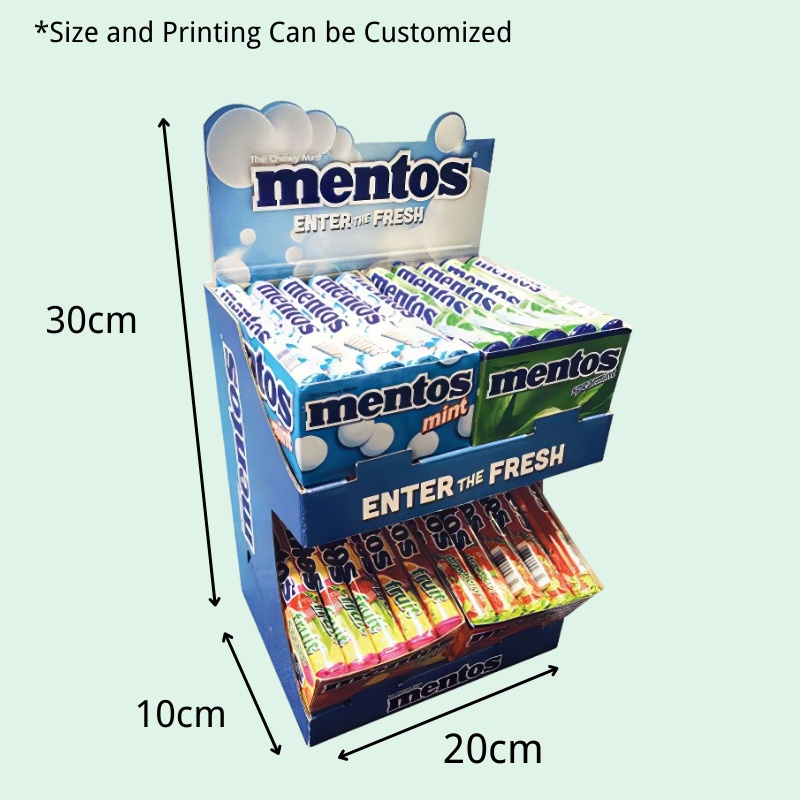 Custom Wholesale Counter Display for Candy  with 2 Shelves -Holidaypac