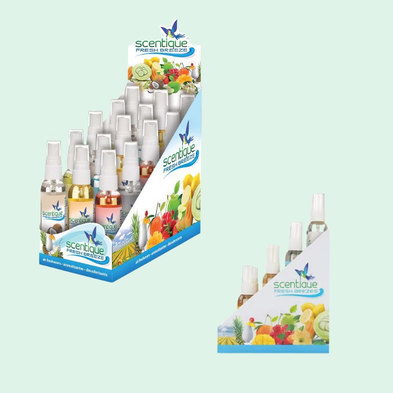 Custom Air Freshener Counter Display Sprays with Tiered Shelves-Holidaypac