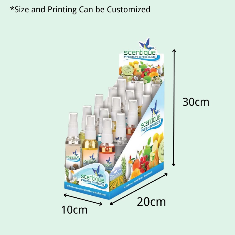 Custom Air Freshener Counter Display Sprays with Tiered Shelves-Holidaypac