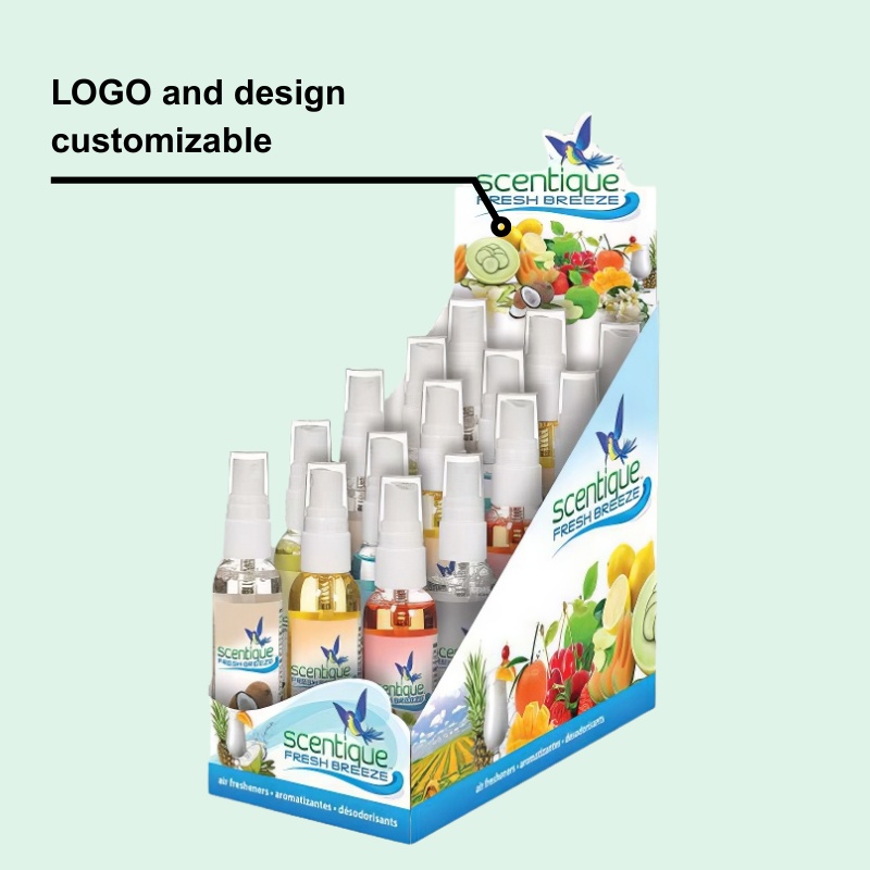 Custom Air Freshener Counter Display Sprays with Tiered Shelves-Holidaypac