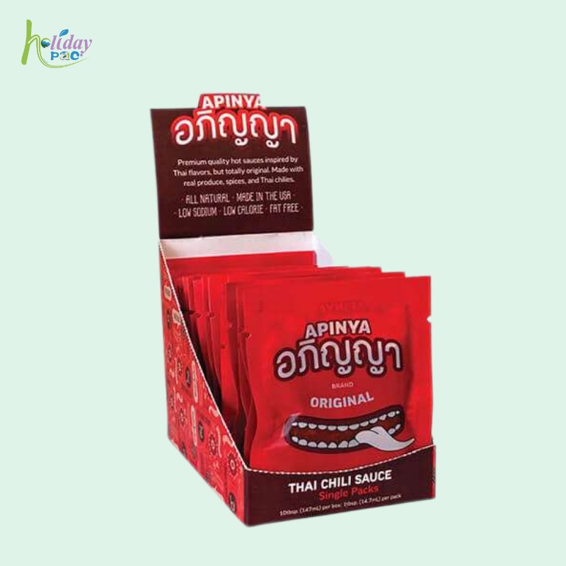 Wholesale Tear Off Display Box for Thai Chili Sauce with Tiered Shelves -Holidaypac