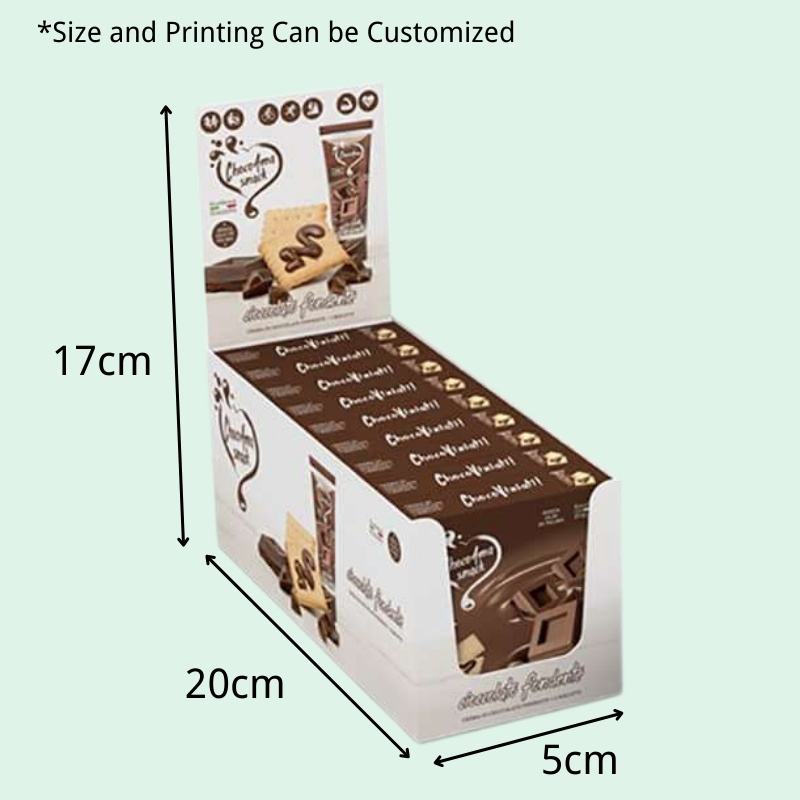 Wholesale Tear Off Display Box for Chocolate Snacks with Header-Holidaypac