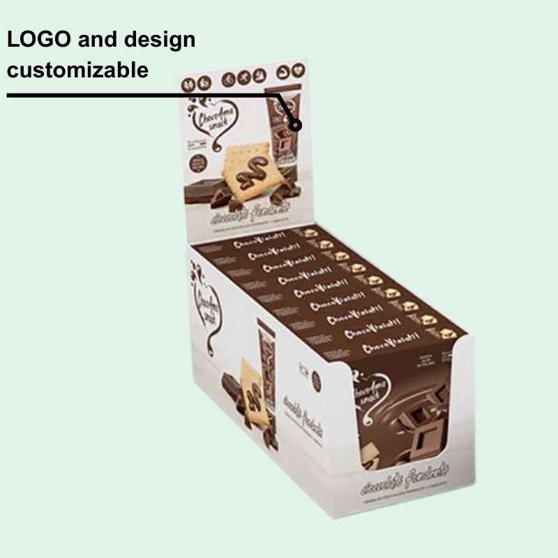 Wholesale Tear Off Display Box for Chocolate Snacks with Header-Holidaypac