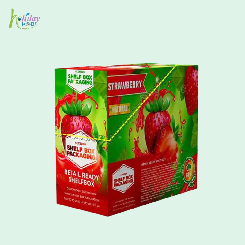 Wholesale Tear Off Display Box for Shipping Strawberries-Holidaypac