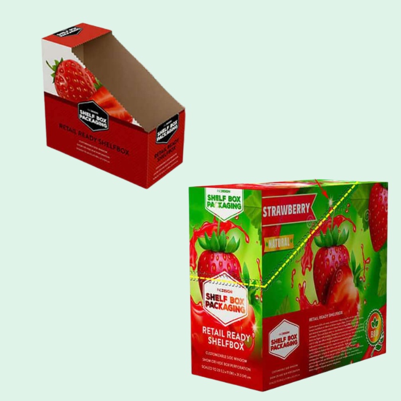 Wholesale Tear Off Display Box for Shipping Strawberries-Holidaypac