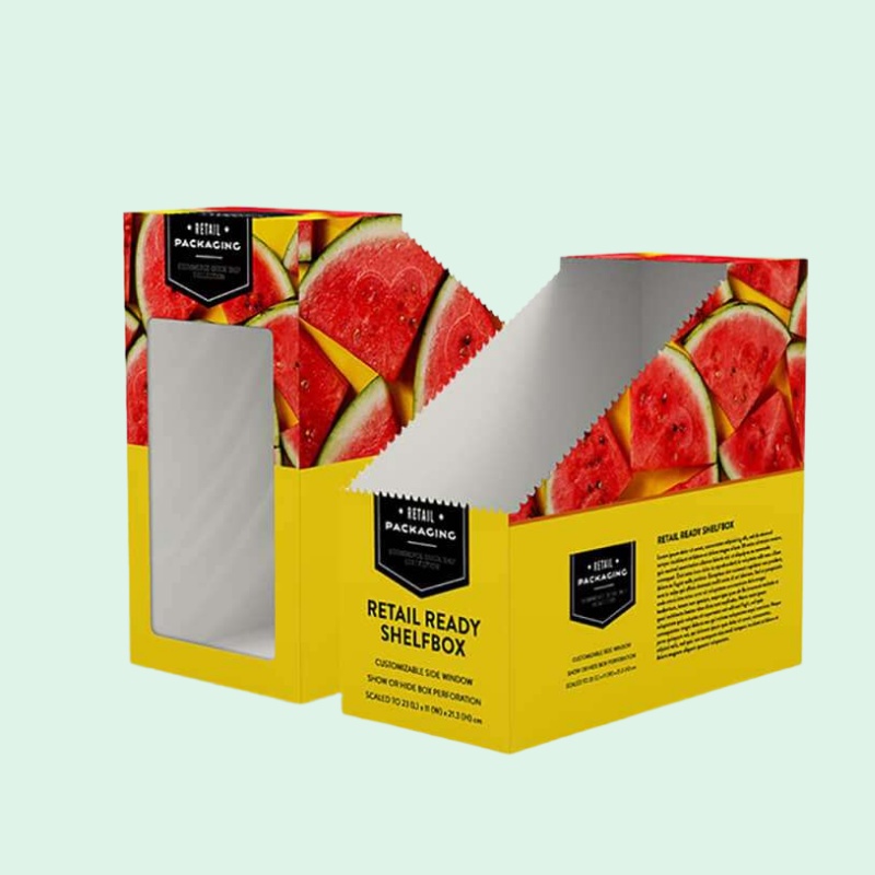 Custom Retail Tear Off Display Box for Watermelon Snacks-Holidaypac