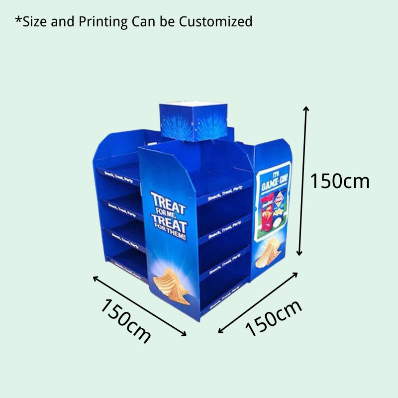 Custom Snack Quarter Pallet Display Stand-Holidaypac