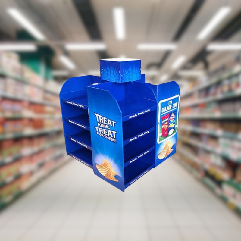 Custom Snack Quarter Pallet Display Stand-Holidaypac