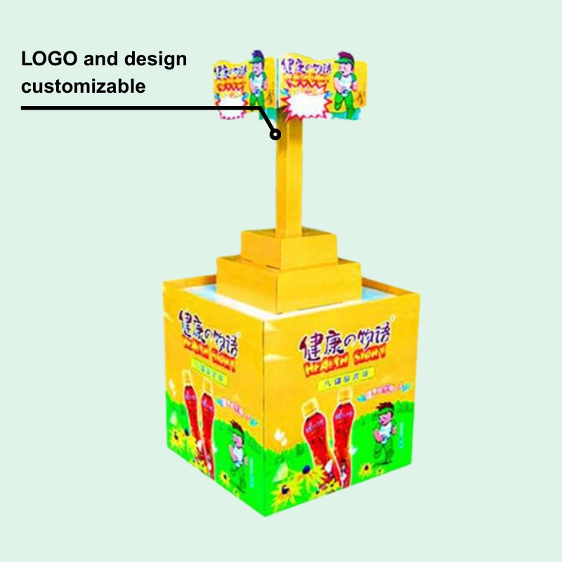 Custom Beverage Goods  Quarter Pallet Display Stand-Holidaypac