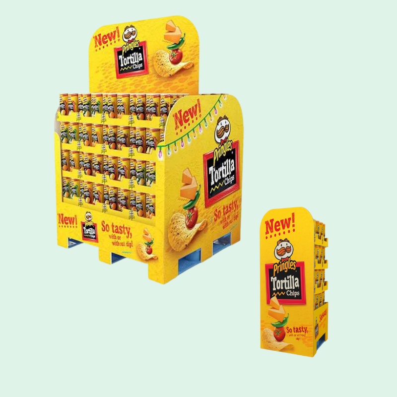 Custom 2-Sided Cardboard Full Pallet Display Stand for Tortilla Chips-Holidaypac