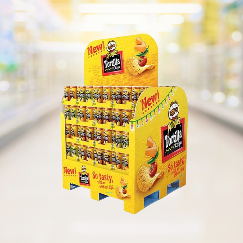 Custom 2-Sided Cardboard Full Pallet Display Stand for Tortilla Chips-Holidaypac