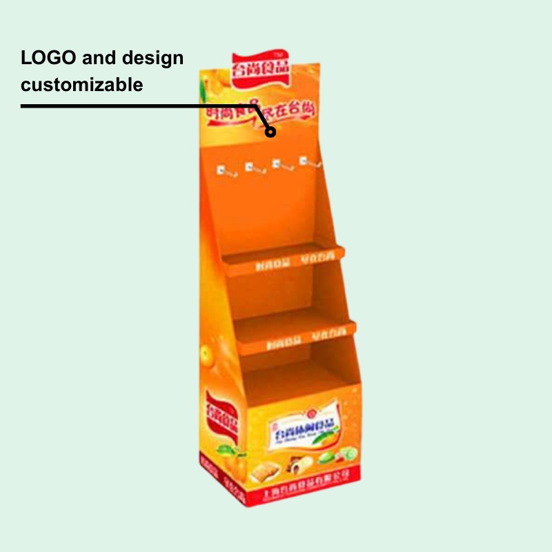 Custom 3-Tier Merchandising  Hooks Display for Chips-Holidaypac