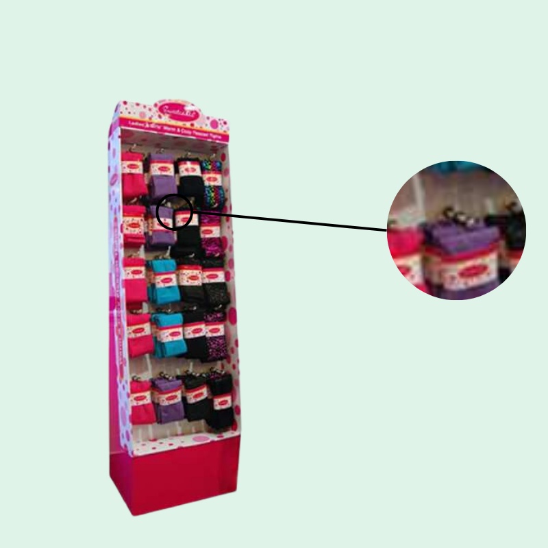 Custom Merchandising Hooks Display for Socks with Multiple Layers- Holidaypac