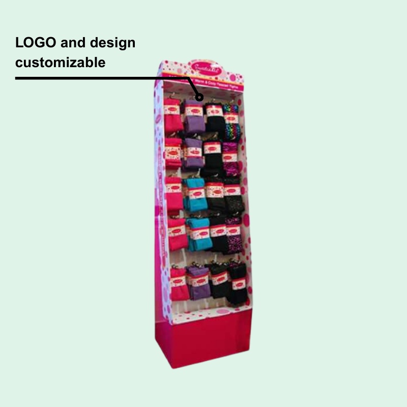 Custom Merchandising Hooks Display for Socks with Multiple Layers- Holidaypac