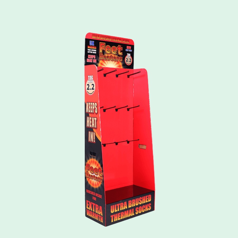 Custom Retail Hooks Display for Thermal Socks with Header - Holidaypac