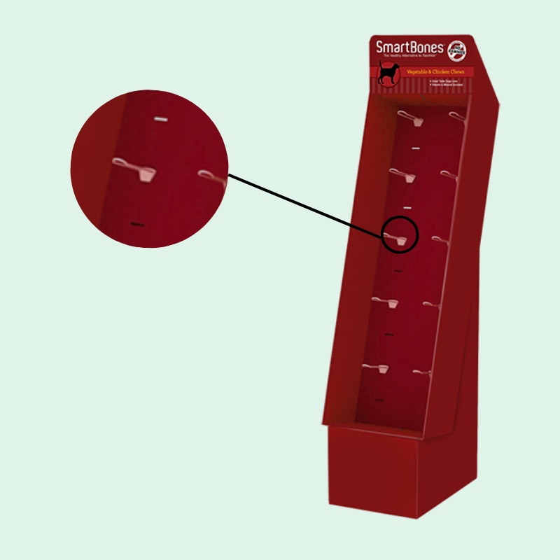 Custom Retail Hooks Display for Dog Chews  with Header - Holidaypac