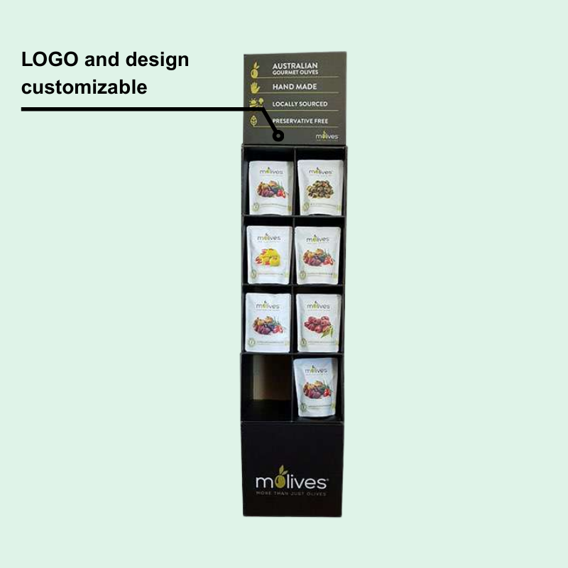 Custom Merchandising Hook Display for Gourmet Olives with Bas-Holidaypac