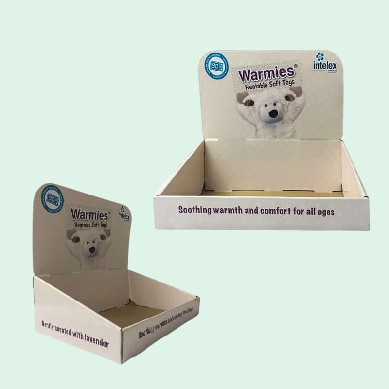 Custom Superior Quality Corrugated Counter Displays for Soft Toys - Holidaypac