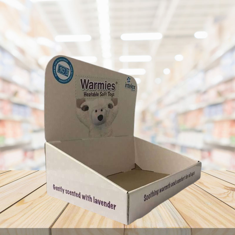 Custom Superior Quality Corrugated Counter Displays for Soft Toys - Holidaypac