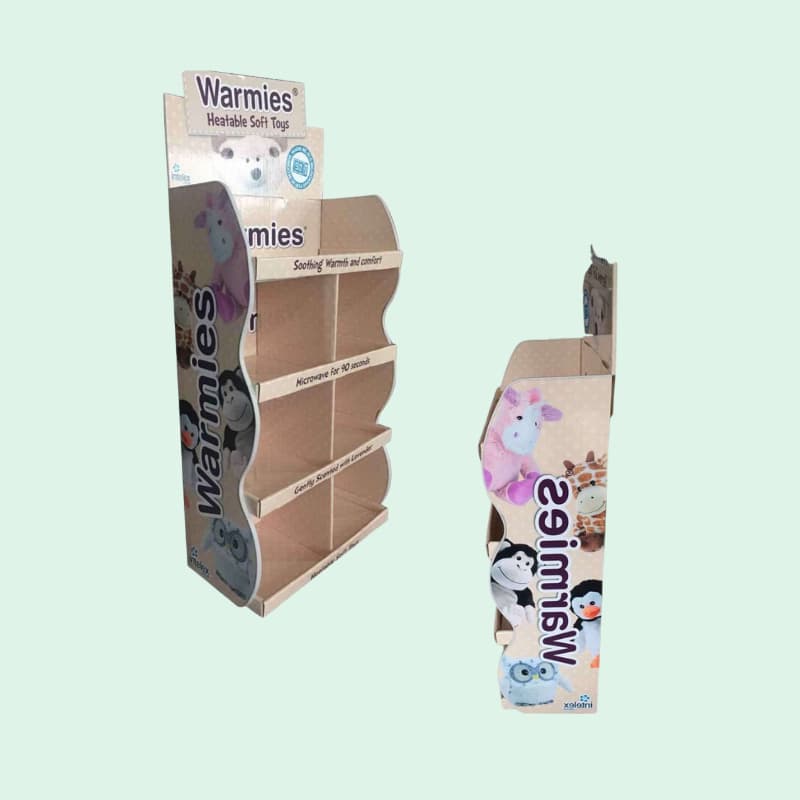Best Price Cardboard Display Units for Soft Toys with 4 Tiers and Divider-Holidaypac Best Price Cardboard Display Units for Soft Toys with 4 Tiers and Divider-Holidaypac