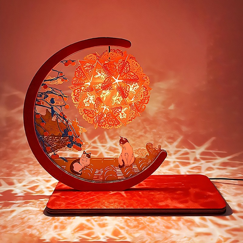 Custom Paper Light Box with Oriental Art Design - Holidaypac