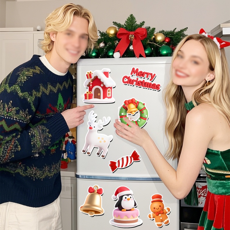 Custom Different Shapes Fridge Magnets Refrigerator Sticker for Christmas - Holidaypac