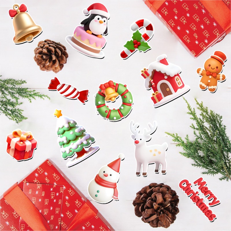 Custom Different Shapes Fridge Magnets Refrigerator Sticker for Christmas - Holidaypac