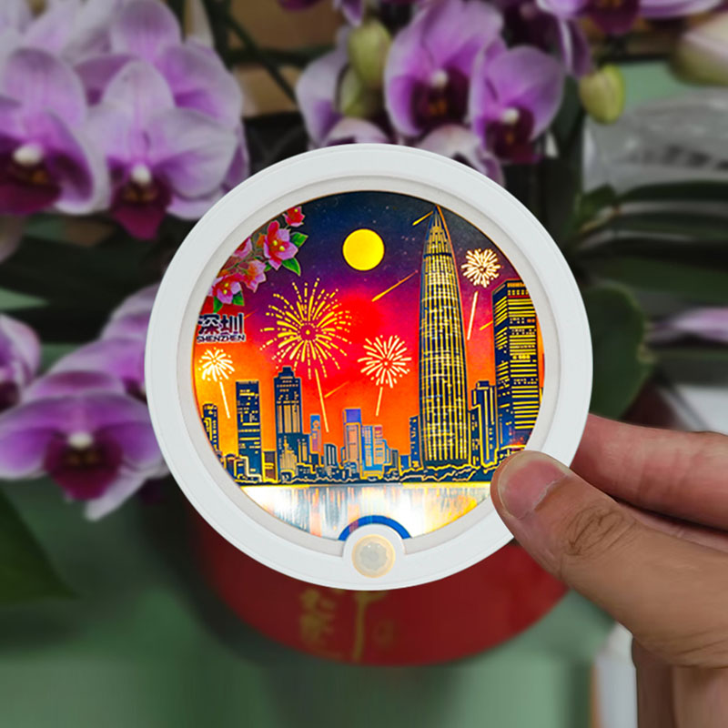 Custom 3D Paper Cut Night Light Box  with Magnet for Home Decoration - Holidaypac