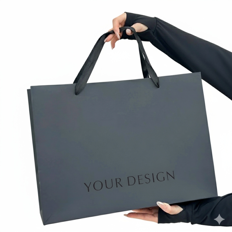 Custom Luxury Paper Shopping Bags with Logo Printing for Retail and Gift Packaging