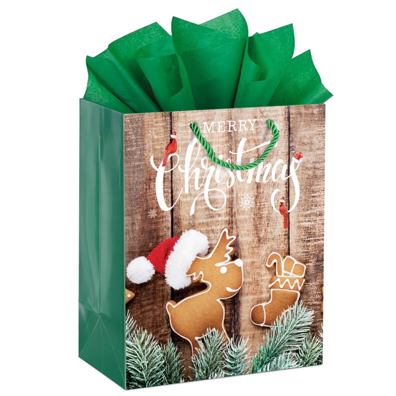 Custom christmas gift Paper bags in bulk - Holidaypac