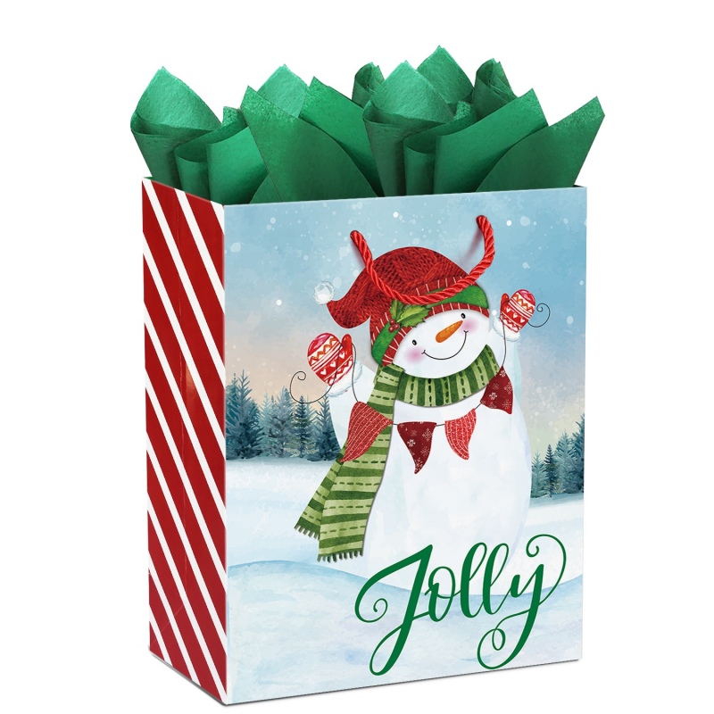 Custom christmas gift Paper bags in bulk - Holidaypac
