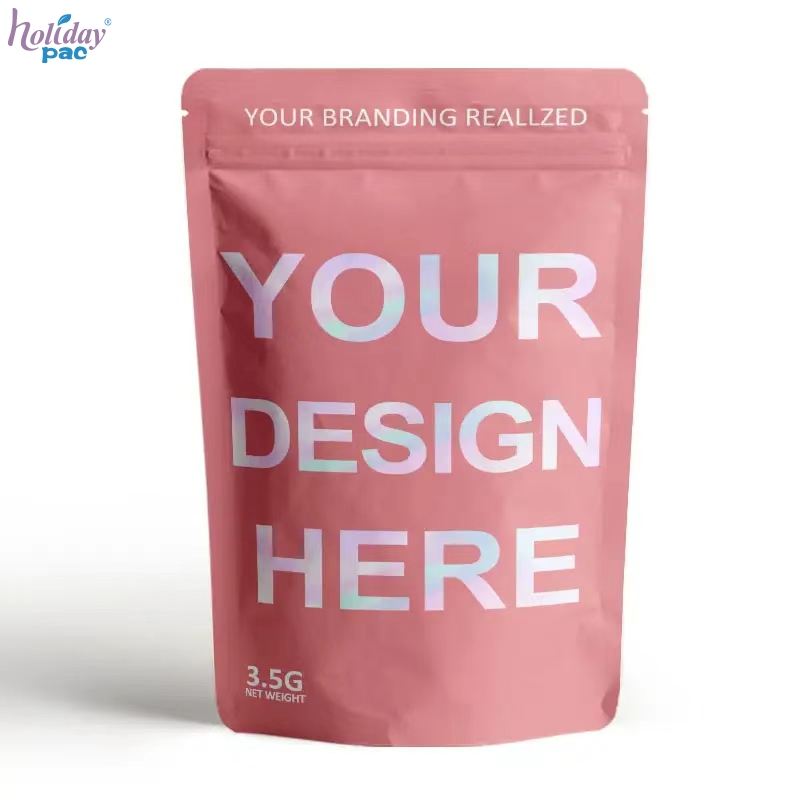 Custom Stand up Plastic Zip Lock Pouches for Food Packing Bags - Holidaypac