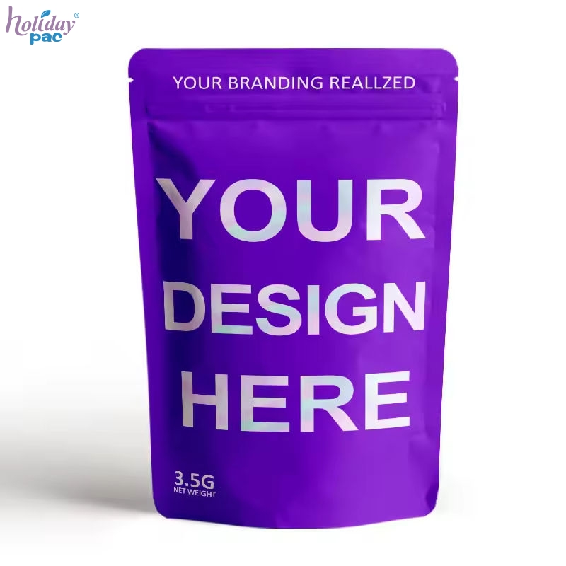 Custom Stand up Plastic Zip Lock Pouches for Food Packing Bags - Holidaypac