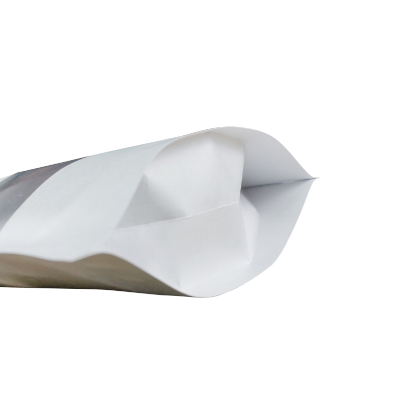 Custom White Craft Bag Zip Lock Stand up Pouch for Food with Window - Holidaypac