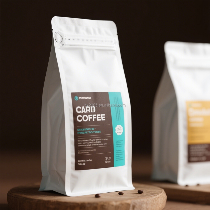 Custom Stand Up Pouch in Flat Bottom Pouch Type for Coffee Bean Storage - Holidaypac