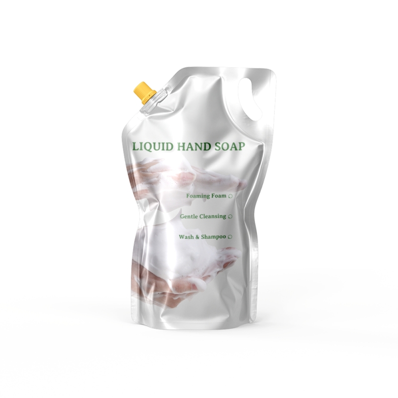 Custom Reusable Aluminum Foil Printing Spout Pouch for Liquid Shampoo