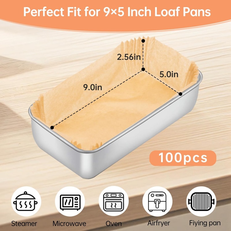 Wholesale Non-Stick Siliconised Loaf Tin Liners for Baking Bread and Cakes - Holidaypac