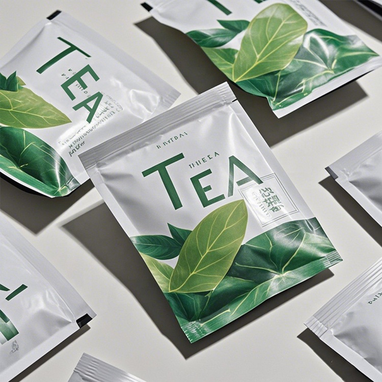 Custom Three Side Seal Flat Pouch with Easy Tear for Green Tea Packaging - Holidaypac