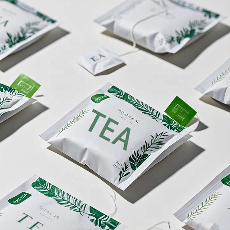 Custom Three Side Seal Flat Pouch with Easy Tear for Green Tea Packaging - Holidaypac