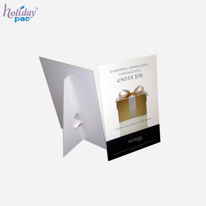 Custom Cardboard Easel Counter Display Stands - Holidaypac Custom Cardboard Easel Counter Display Stands - Holidaypac