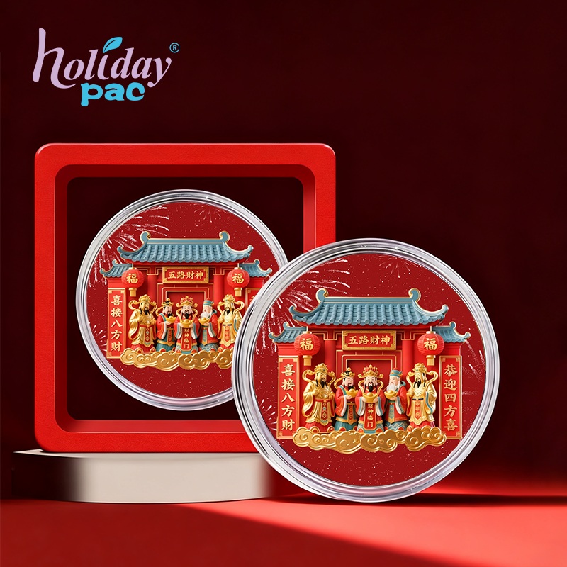 Custom 3D Paper Cut God of Wealth Box with Magnet for Home Decoration - Holidaypac