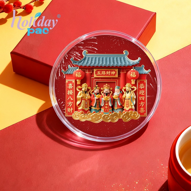 Custom 3D Paper Cut God of Wealth Box with Magnet for Home Decoration - Holidaypac