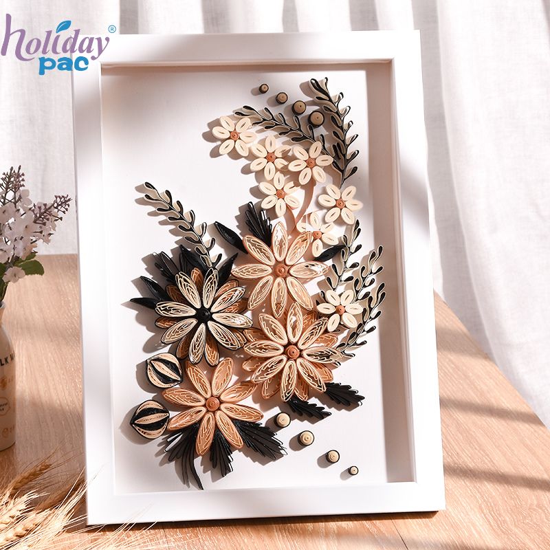 Custom Floral Quilling Card with Art Frame - Holidaypac Custom Floral Quilling Card with Art Frame - Holidaypac