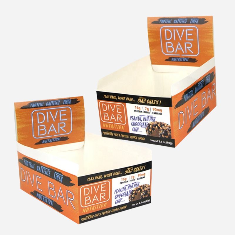 Custom Cardboard Retail Ready Packaging for Protein Energy Chocolate Bar Box Nut & Kernels - Holidaypac Custom Cardboard Retail Ready Packaging for Protein Energy Chocolate Bar Box Nut & Kernels - Holidaypac